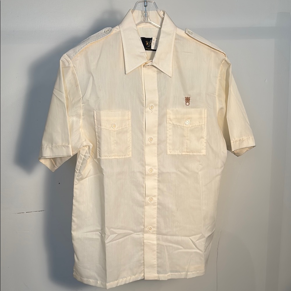 Men's Cream Short Sleeve Shirt